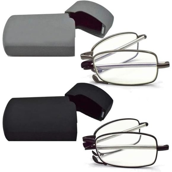 2 Pack Reading Glasses  Anti UV Glare, Foldable  Readers for Women Man NWT - Picture 1 of 7